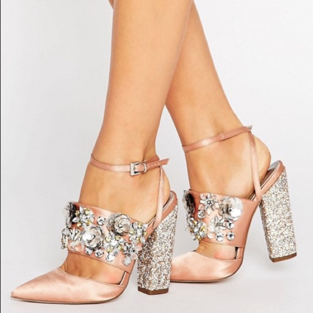 ASOS Papaya Embellished Heels